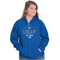 thumbnail image 3 of US Air Force Fly Fight Win Logo Zip Up Hoodie Men's Women's Brisco Brands S, 3 of 6