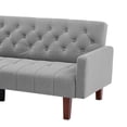 thumbnail image 6 of Aukfa 75" Square Arm Futon Convertible Sofa for Home Office, Button-Tufted Back, Grey, 6 of 10