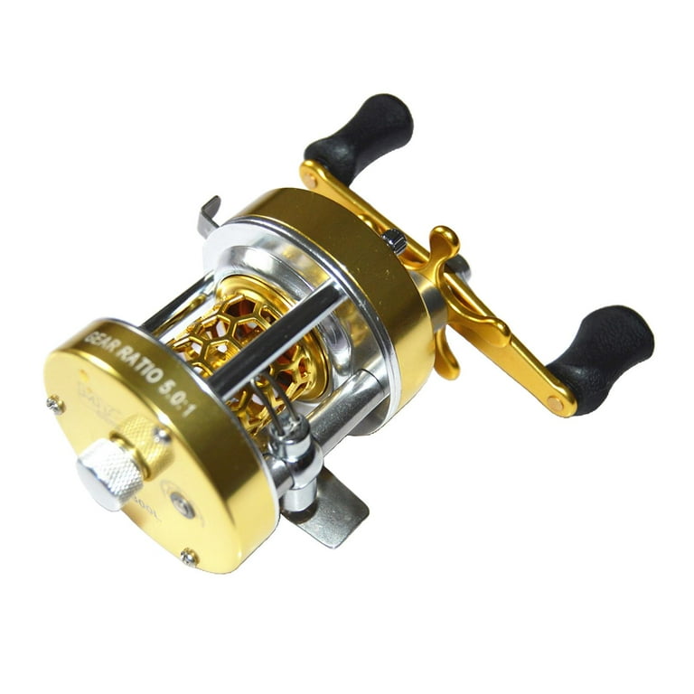 All Metal Cast Drum Wheel Fishing Reels Saltwater Right Hand 5.0:1