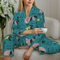 thumbnail image 5 of KLL Dachshund Dog Print Women's Long Sleeve Pajamas with Pants Sleepwear Loungewear 2 Set-X-Large, 5 of 7