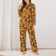 thumbnail image 2 of Fotbe Vintage Brown Plaid Sunflower Conjunto de Pijama de Manga Larga para Mujer con Estampado, Ropa de Dormir de 2 Piezas, Conjunto de Casa Suave y Cómodo con Bolsillos-Medium, 2 of 7