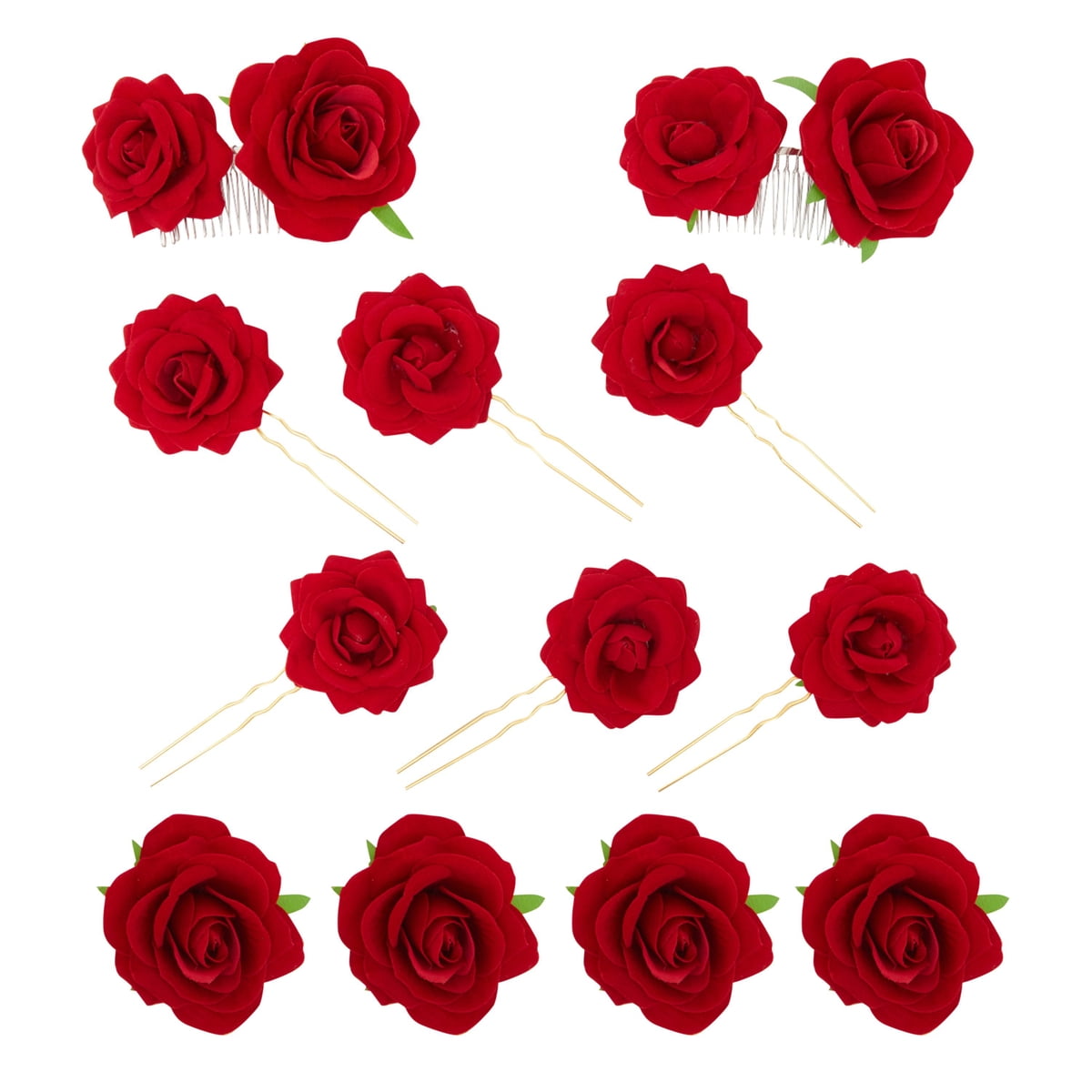 20 NEW LEGO Friends Accessories Flower with 7 Thick Petals and Pin Red