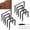 Black 1, variant on 12Pcs Adjustable Outdoor String Light Hook No Drill Light String Metal Hook for Concrete Wall Cinder Block for Fence