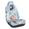 thumbnail image 1 of Wukai Cute Chameleons On Blue Full Set Car Seat Covers with Soft Padding Universal Auto Front Seats Protector and Cushion Mat, 1 of 5