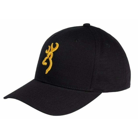 Browning Casual Wear Cap Hat Black and Gold Logo OSFA