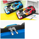 thumbnail image 4 of 1 estuche de gran capacidad para coches de carreras, caja de lápices, caja de almacenamiento, caja de papelería, estuche de EVA multicapa de gran capacidad para niños y niñas, adolescentes y estudiantes (rojo) oso de fresa Electrónica, 4 of 5