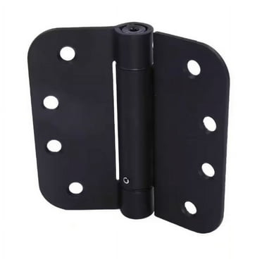 Everbilt 4 in. x 5/8 in. Radius Matte Black Adjustable Spring Hinge
