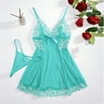 thumbnail image 2 of Levmjia Women's Mesh Lingerie Set Lace Sheer Sleepwear Deep V Pajamas Romantic Nights Valentine's Day Gift Two Piece Set Comfortable And Elegant, 2 of 4