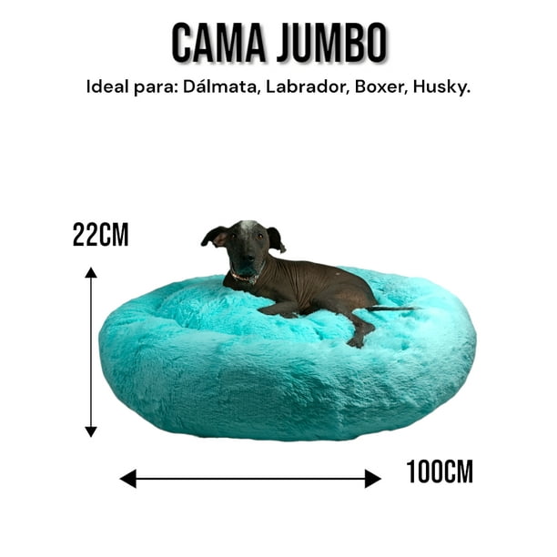 Cama Antiestres Extra Grande Lunics Cama EXG Peluche Aqua Bodega