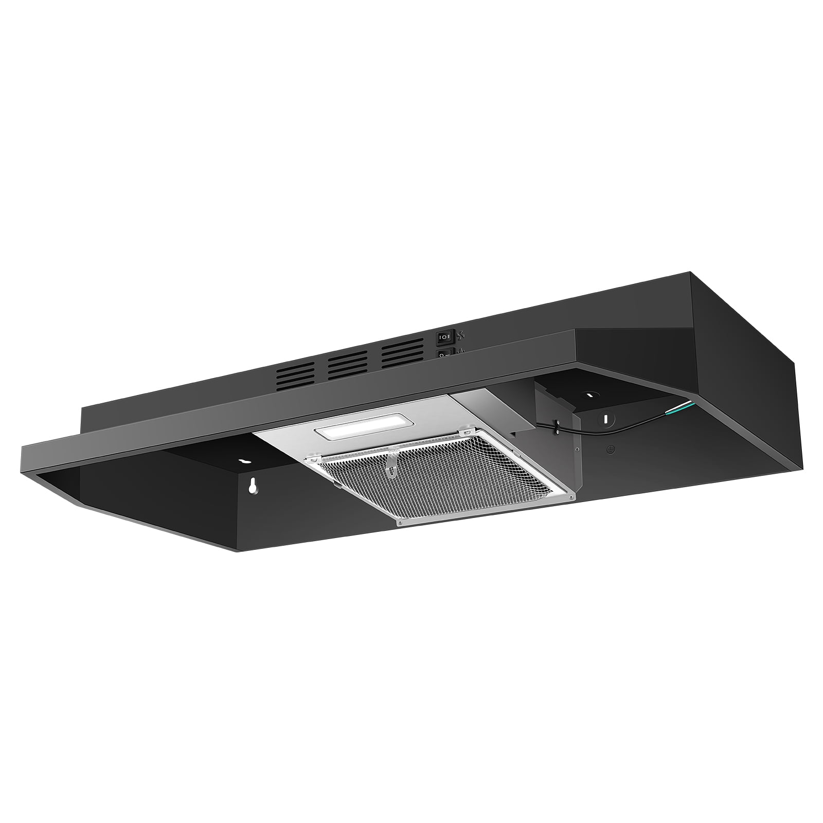 36 inch Under Cabinet Range Hood Stainless Kitchen Exhaust Vent 2 Speed with LED Bulb Filter 120V