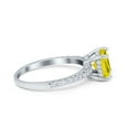 thumbnail image 2 of Vintage Cushion Cut Engagement Ring Yellow CZ 925 Sterling Silver Size 7, 2 of 7