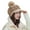 Khaki, variant on Women's Autumn Winter Baseball Hat With Embroidery Letter Hair Ball Thick Plush Imitation Rabbit Fur Earflap Hat Pink Free Size