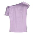 thumbnail image 5 of Women's Tennis Tanks Silk Satin Sleeveless U Neck Top with Lightweight Dressy Blouse Feel Casual Summer Sleeveless Shirt for Women Purple XXL, 5 of 6