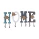 thumbnail image 2 of Perchas de letras de madera con forma de CASA, bloques colgantes decorativos montados en la pared con tira de luz, 2 of 5