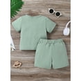 thumbnail image 3 of CARETOO Toddler Kids Boy Clothes Set Summer Beach Outfit Cotton Fabric Casual T-Shirt Shorts 2Pcs, 3 of 8