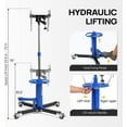 thumbnail image 4 of TUFFIOM Transmission Jack, 1660 lbs 3/4-Ton Hydraulic 2-Stage High Lift Vertical Telescoping Floor Jack Stand, 34" to 68" Lifting Range, w/Pedal, 360° Swivel Wheels, Garage/Shop Lift Hoist, 4 of 14