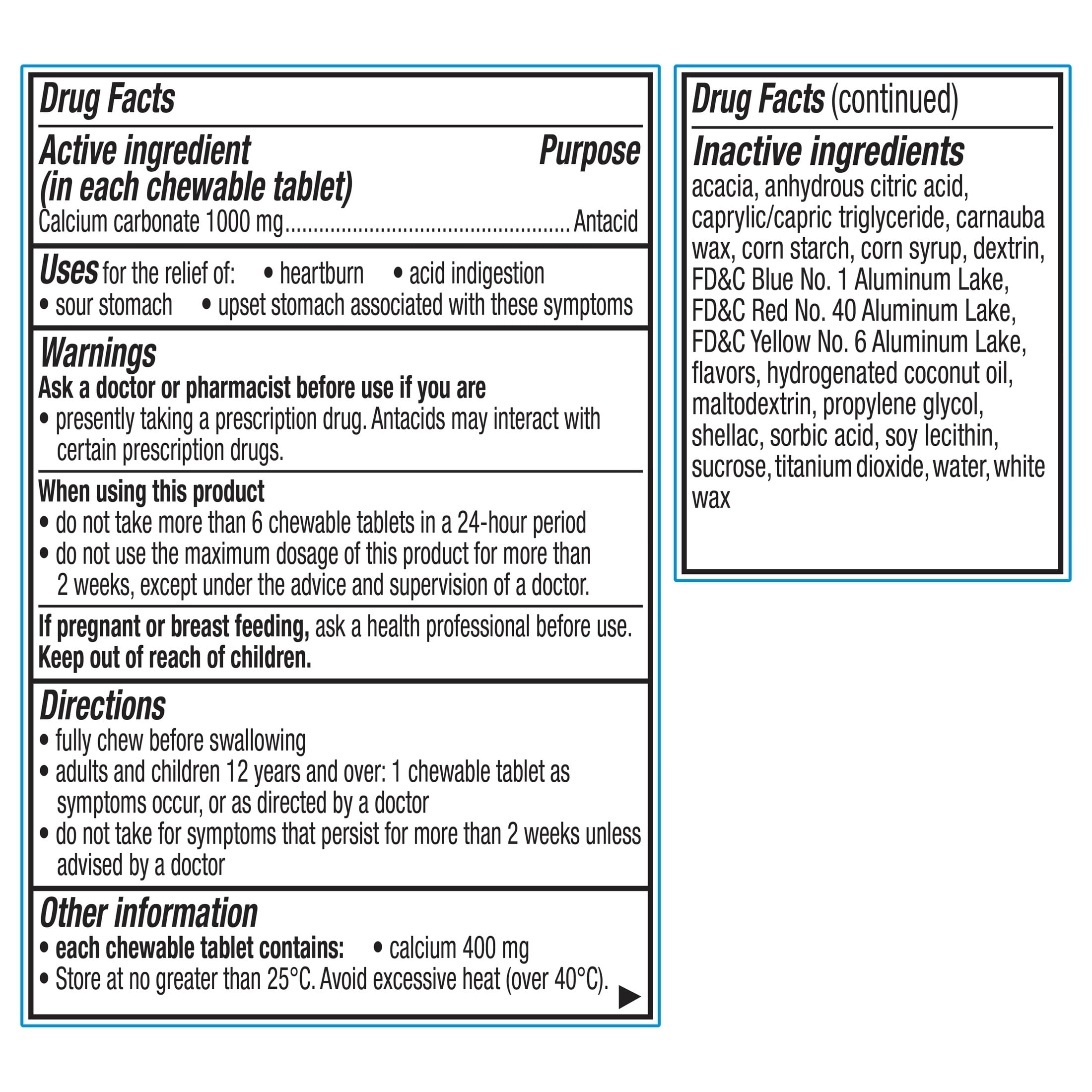 Rolaids Antacid Power Chews, Heartburn Medicine, Mint Flavored, Chewable Antacid, 32 Count