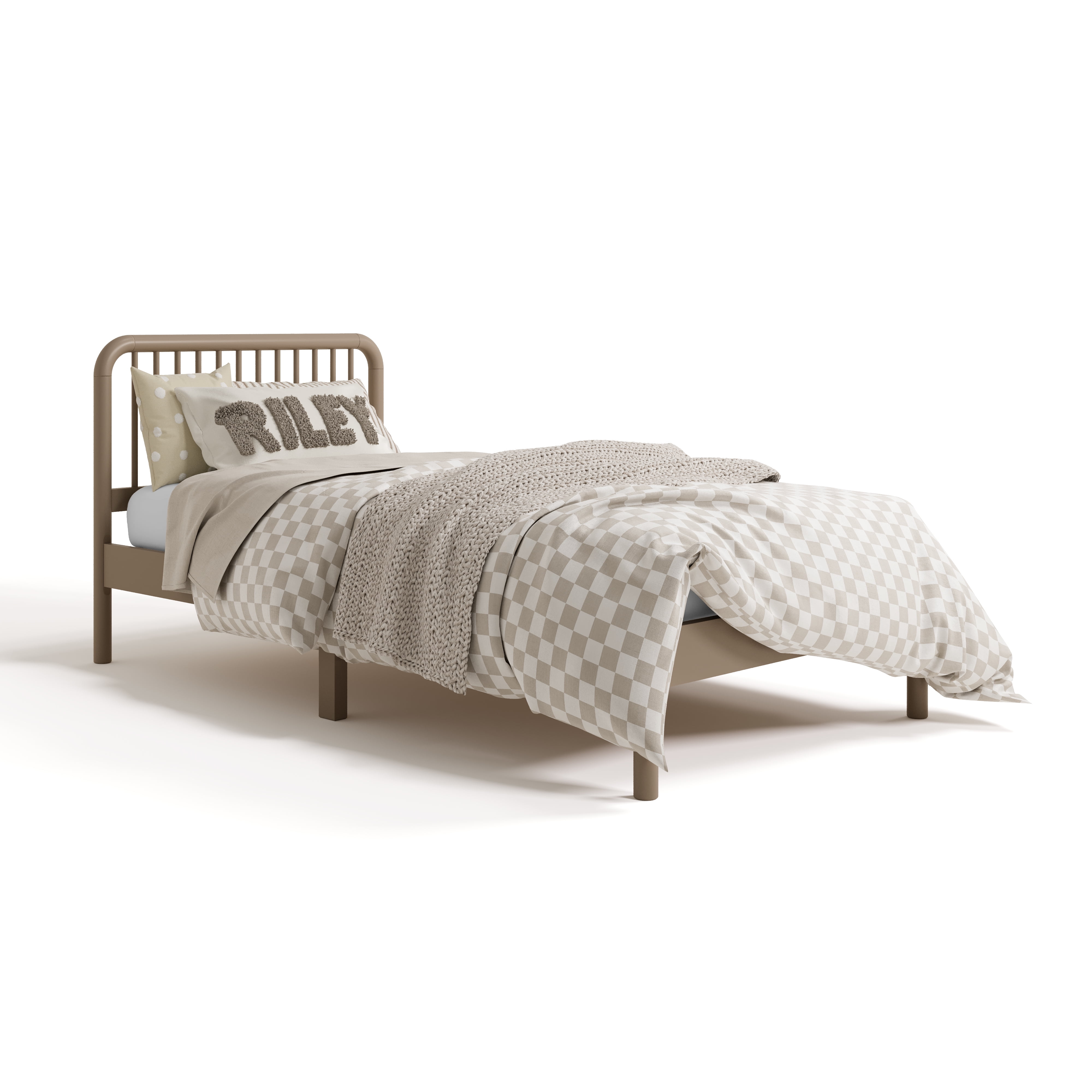 Storkcraft Porto Twin Bed, Taupe