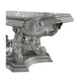 thumbnail image 5 of Benjara Dining Table with Intricate Scroll Floral Carvings, Gray, 5 of 5