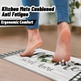 thumbnail image 6 of Farmhouse Kitchen Rugs Mats Sets of 2 Cushioned Anti Fatigue Kitchen Mats for Floor Non Slip Memory Foam Green Kitchen Floor Mats Waterproof Comfort Standing Desk Mats for Sink, 17"x28"+17"x47", 6 of 6