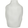 thumbnail image 6 of CosmoLiving by Cosmopolitan 14" Abstract Faceted White Ceramic Vase, 6 of 12