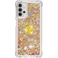 thumbnail image 2 of for Samsung Galaxy A32 5G 6.5" Case,Creativity Clear Quicksand Glitter Flowing Liquid Floating Soft TPU Case w/Stand Bling Diamond Sparkle Phone Cover for Samsung Galaxy A32  Colorful Gold, 2 of 14