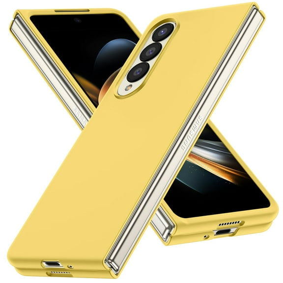 ELEHOLD for Samsung Galaxy Z Fold 7 Case, Ultra Slim Thin Durable Matte Hard PC Shockproof Protective Phone Case Cover for Samsung Galaxy Z Fold 7,Yellow
