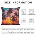 thumbnail image 5 of Orinice Sunset Palm Trees Beach Graphic Decorative Men Women Boy Girl Room Cushion Throw Pillow Cover for Home Couch Living Room Bed Sofa Pillow Case Summer Home Decor 1PC 12x12in, 5 of 5
