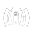 thumbnail image 4 of 7ft Metal Curved Wedding Arch Stand Crescent Moon Flower Balloon Frame for Ceremony White, 4 of 8