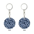 thumbnail image 2 of Naloa Tropical Leaves Print Round Keychain Keychain Key Ring, Key Tag, Key Chain Bulk for Gift Accessories (Round), 2 of 7