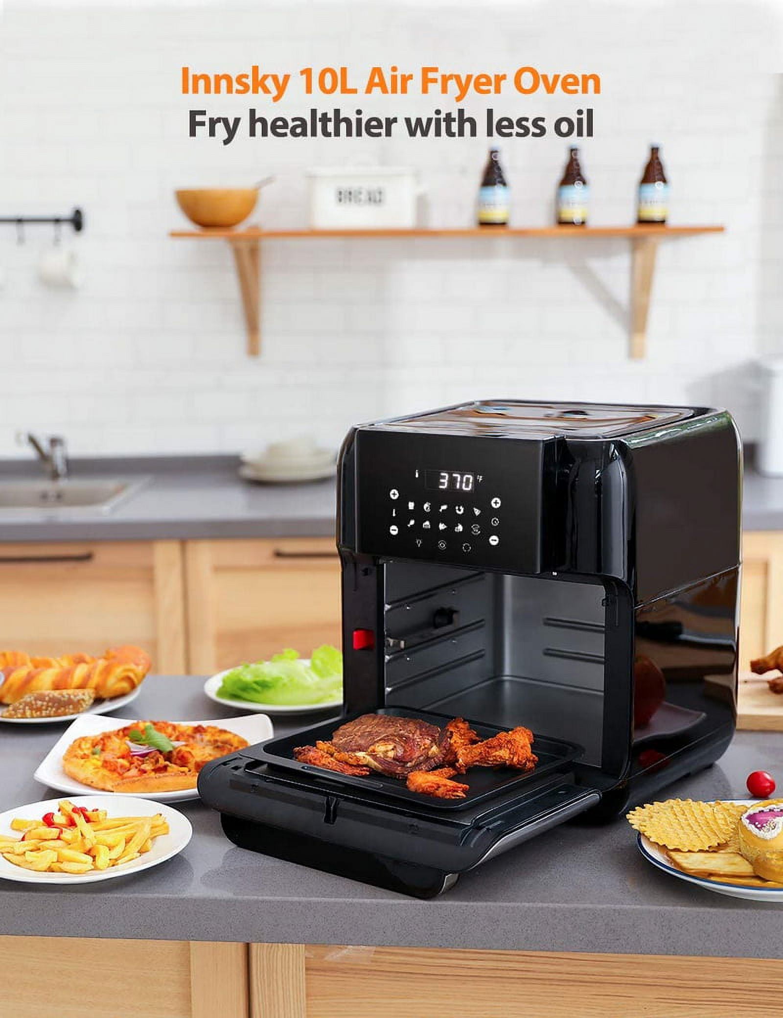 INNSKY IS-AF001 AIR FRYER 10.6-Qt Air Oven 10-in-1 6 Accessories LED (OPEN  BOX) FD21