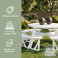 thumbnail image 4 of WestinTrends Outdoor 48" HDPE 8-Person Patio Octagon Picnic Table, White, 4 of 14