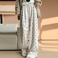 thumbnail image 6 of Womens Flowy Wide Leg Pants Comfy Casual High Waisted Trousers Soft Drawstring Pajama Pants Loose Palazzo Lounge Pants 2024, 6 of 6