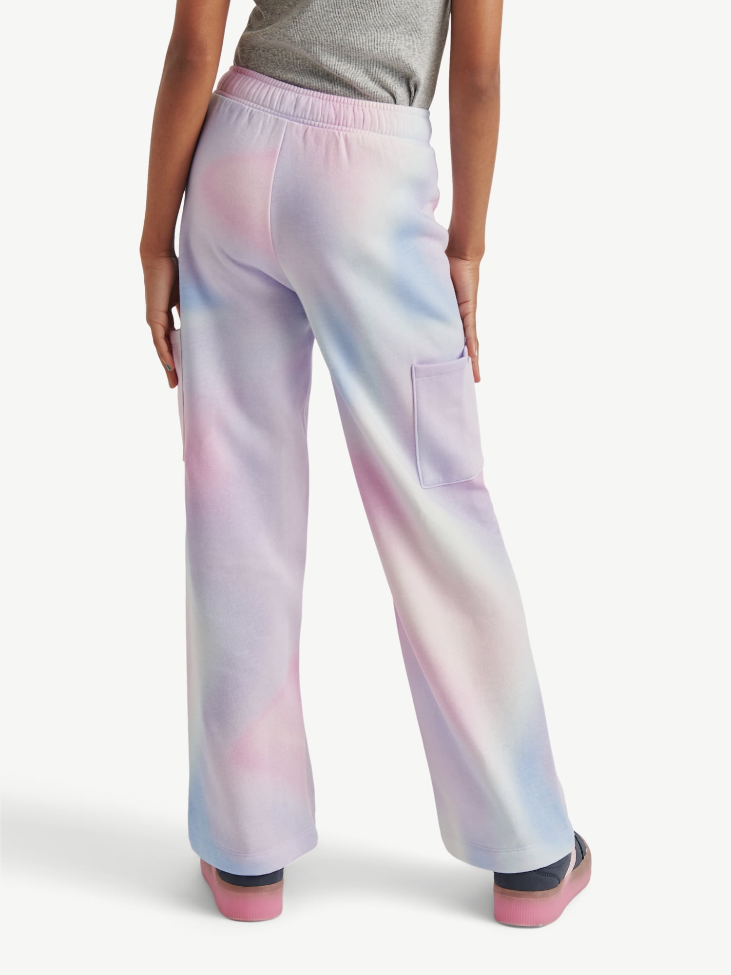 Justice Girls Fleece Cargo Wide Leg Pants, Sizes XS - XLP
