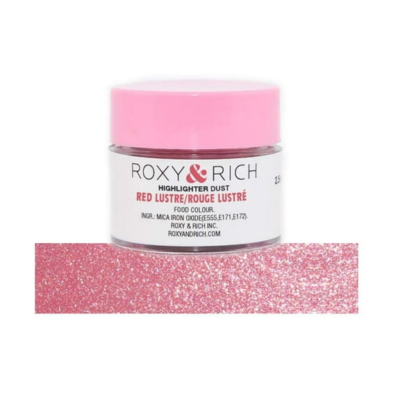 Roxy & Rich Highlighter Dust Food-Decoration Powder Color - Red Luster 2.5 Grams