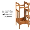 HoneyCanDo 4Tier Bamboo 8Pair Entryway Shoe and Accessory Organizer