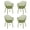 Green, variant on Aoodor Modern Dining Chairs Set of 4, Weather-Resistant Plastic Cafe Chairs with Ergonomic Back and Non-Slip Pad, Suitable for Patio, Restaurant, Yard, Porch, Balcony, Khaki