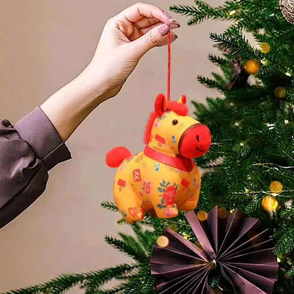 Tuvgenk Animal Ornaments Short Plush Cute Decorations for Home Hanging Decoration Pendant for New Years Decorations 2026