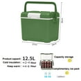 thumbnail image 3 of Camping Cooler Hard Ice Leak-Proof Retention Cooler Lunch Box Portable Small Insulated Cooler with Ice Retention–Heavy Duty Cooler for Beach, Grill, Travel,Tailgating,Small（11.35Qt）, 3 of 3