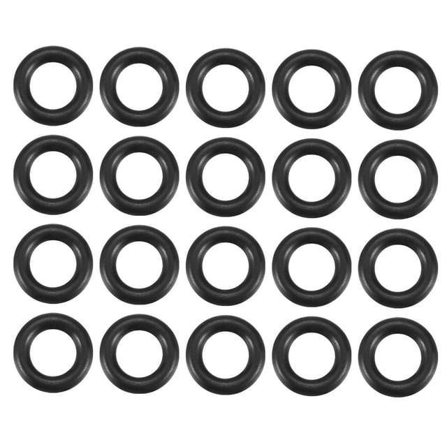 20Pcs Junta Tórica de Goma NBR Negra de 7mm x 1.5mm Resistente al Aceite