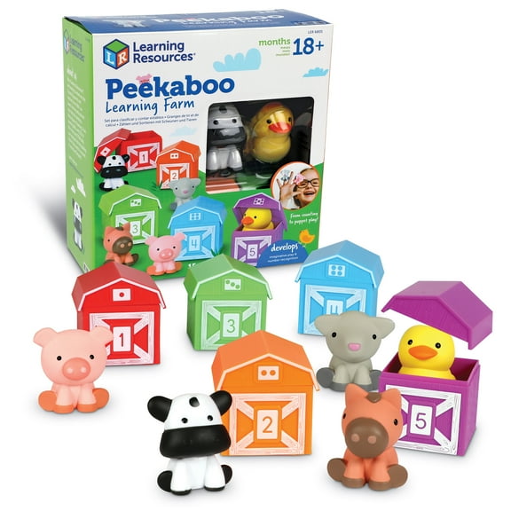 Learning Resources Peekaboo Learning Farm - Toddler Toys Activities, Ages 18 Months 