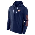 thumbnail image 2 of Men's Fanatics Navy Houston Astros Offensive Line Up Lightweight Full-Zip Hoodie, 2 of 3
