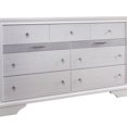 thumbnail image 2 of Benzara BM203165 Wooden Dresser with 7 Drawers & 2 Jewelry Drawer, White & Silver, 2 of 5
