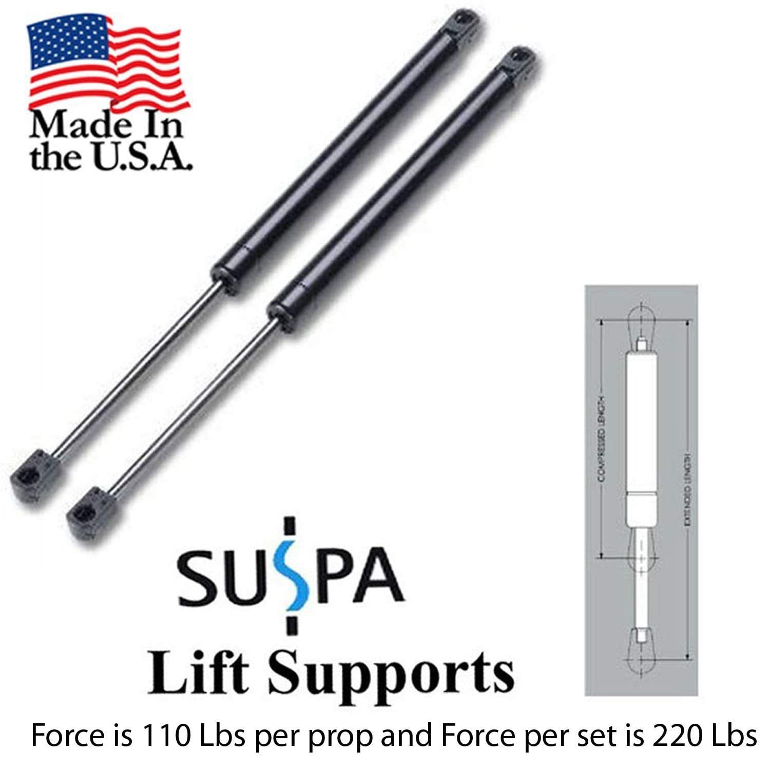 Tonneau Cover or Window 2 28 inches long extended centre cup to centre cup 28 Long Lift Supports Force with 50 Lbs of Force fit Camper Rear Window 1 Pair