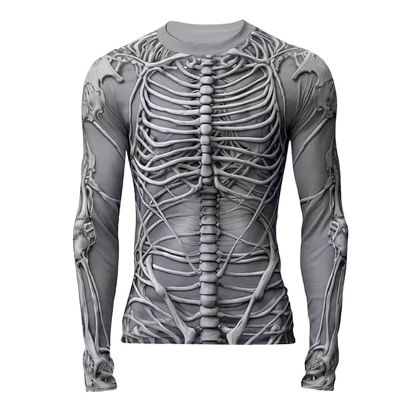 Men's Long Sleeve Graphic Tee for Everyday Streetwear and Allseason Comfort - Casual Daily Top in Modern
