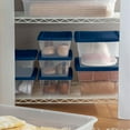 thumbnail image 4 of Sterilite Stackable 16 Qt Storage Tote, Clear, Blue Lid, (24 Pack), 4 of 8
