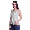 thumbnail image 3 of Moomaya Full Buttoned Closure Off Shoulder Strap Women Summer Crop Top, 3 of 5