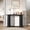 Black, variant on Anoncndin Modern Fluted Console Table 42.5" – Narrow Entryway Sofa Table with Storage Shelf – Oval Living Room Hallway Foyer Furniture – Easy Assembly – Black