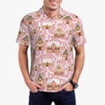 thumbnail image 1 of Balery Gingerbread Houses Pink Wonderland Camisa Polo de Hombre con Estampado, de Manga Corta y Tejido Medio, Camisa Tipo Golf Polo-4X-Large, 1 of 6