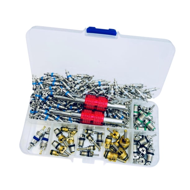 112 Piezas Núcleo de Válvula de Aire Acondicionado Automotriz Kit de Herramienta Extractora Reparación para Refrigeración Accesorio de